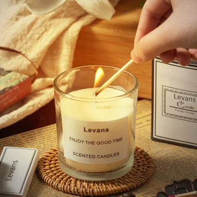 Wholesale Custom 100% Organic Soy Wax Custom Private Label Crystal Candle Kit Lavender Aromatherapy Massage Scented Candles
