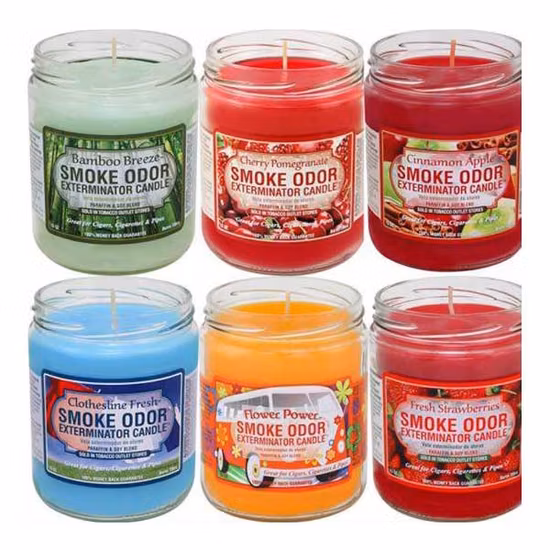 Factory Direct 13 Oz Private Label Glass Jar Pet Odor Exterminator Candles