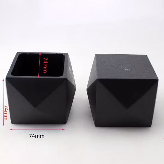 Empty Luxury Fashion Square Concrete Black Candle Jar